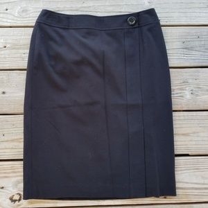 black Skirt Stretch Below Knee straight pencil